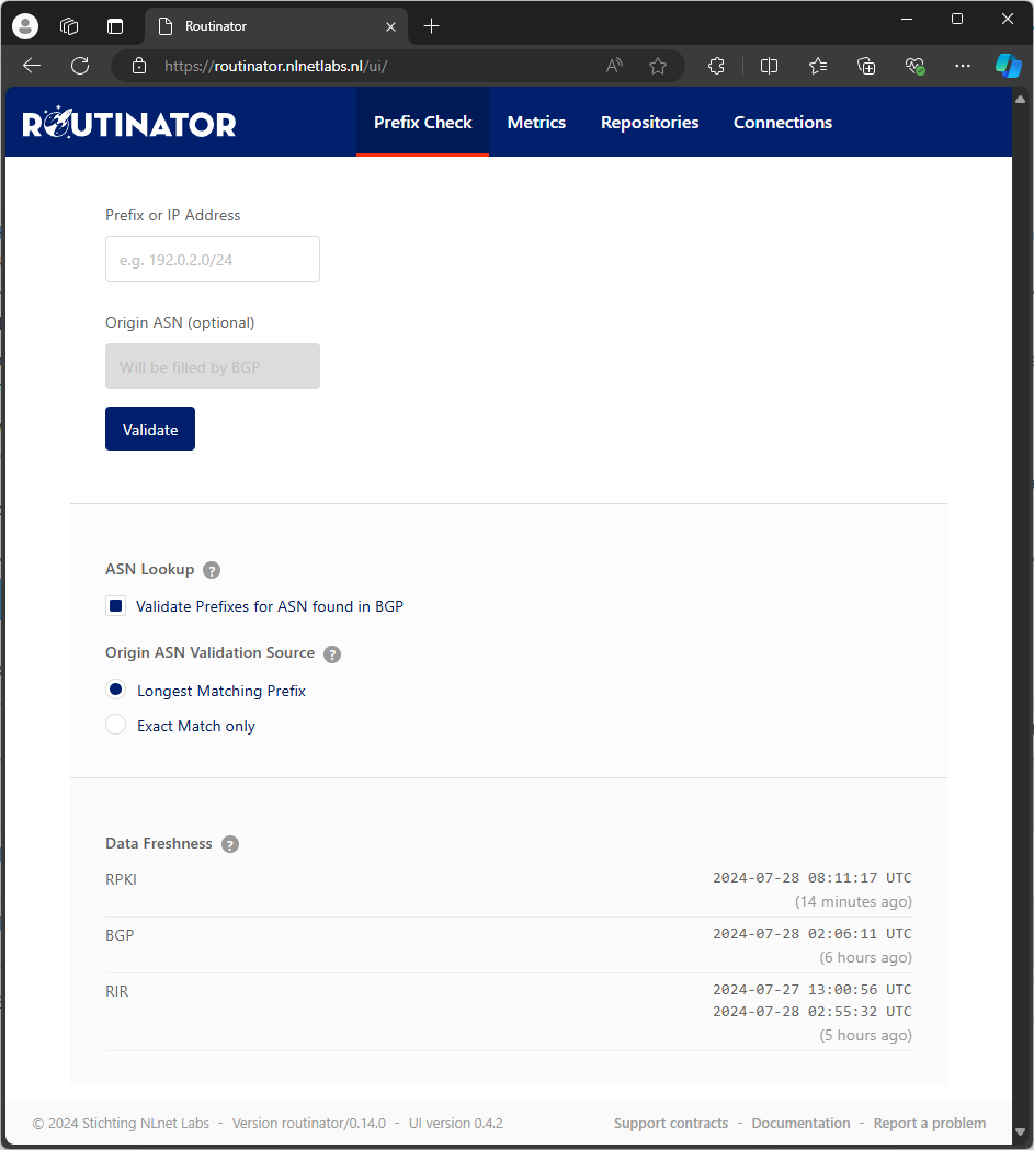 NLnet Labs&#39; Routinator UI